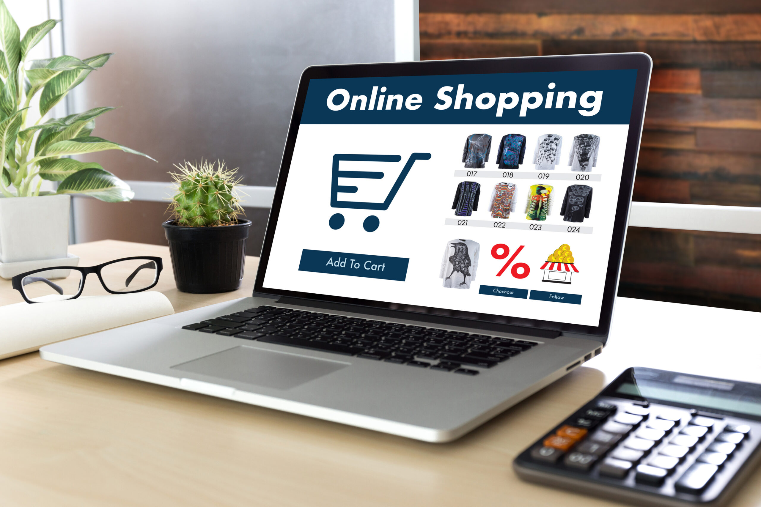 Ecommerce website on laptop screen illustrating Universal Commerce Protocol integration