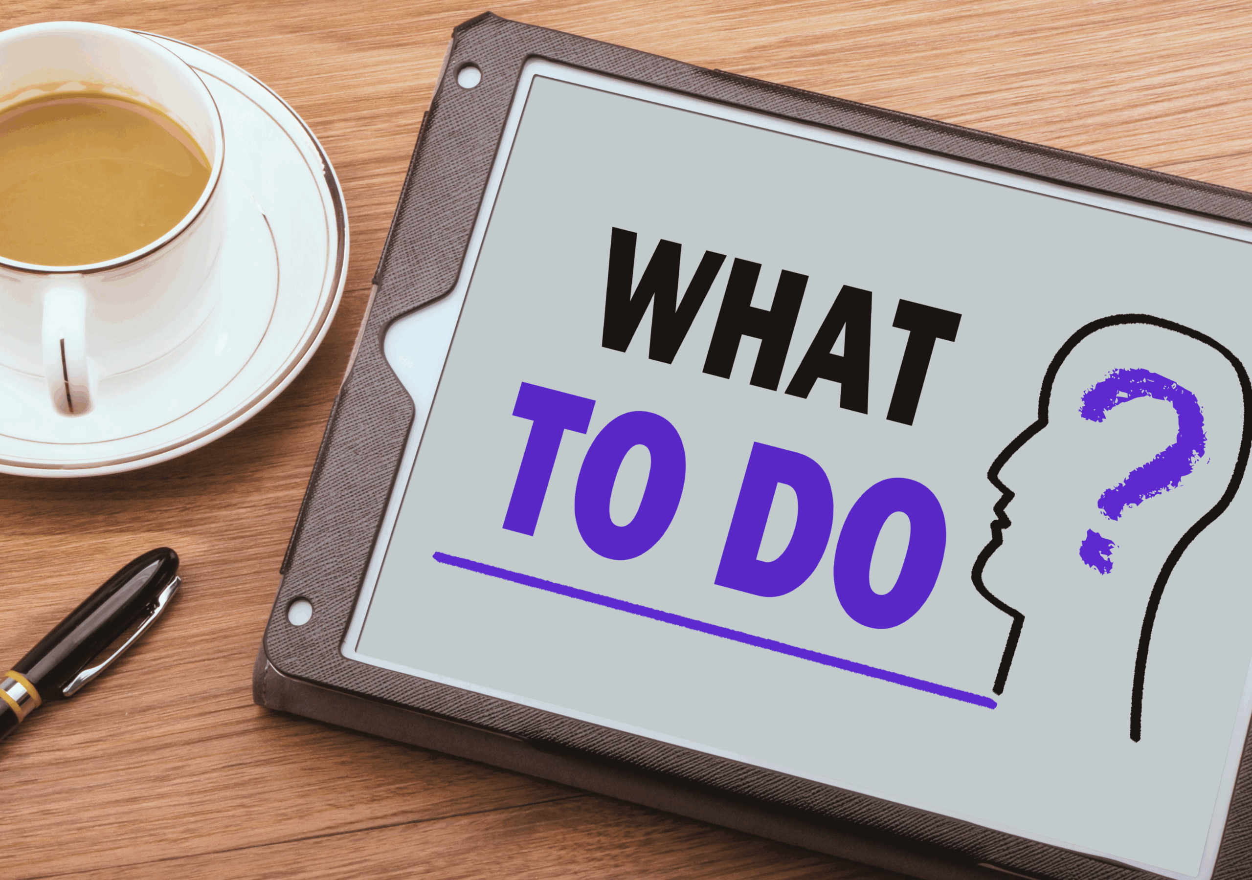 Tablet displaying “What To Do” on a desk, representing actions Shopify merchants can take to improve store performance. Visual illustration for reducing frontend complexity, optimizing installed apps, and addressing issues that cause Shopify apps to slow down store speed and Core Web Vitals.