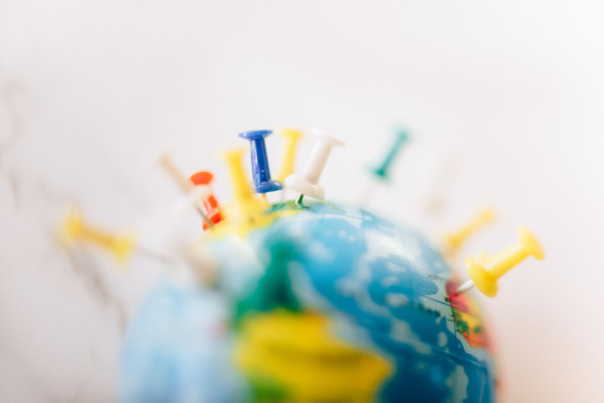 Globe illustrating a geographically distributed network of servers delivering web content through a content delivery network