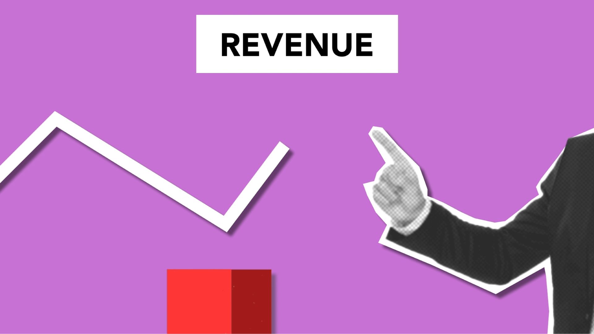 Slow Shopify store causing revenue loss shown with a downward revenue trend graphic
